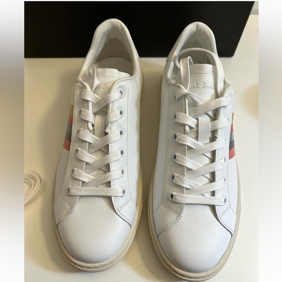 New-Paul Smith women’s Side-Stripe Lace-Up leather Sneakers - Picture 5 of 13